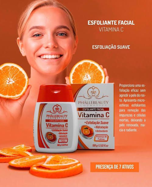 Exfoliante facial con vitamina C