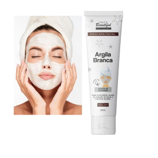 Máscara facial argila blanca