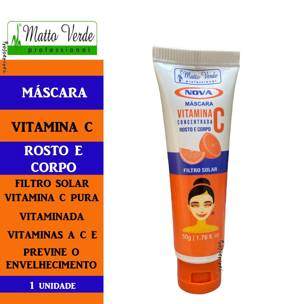 Máscara para rostro y cuerpo. vitamina C con filtro solar